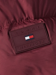 Tommy Hilfiger Red Mix Down Hooded Puffer Jacket - Image 3 of 3