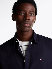 Tommy Hilfiger Blue Regular Fit Flex Brushed Solid Shirt - Image 3 of 7