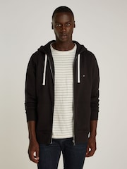 Tommy Hilfiger Black 100% Cotton Essential Terry Zip Sweatshirt - Image 1 of 6