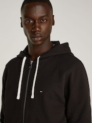 Tommy Hilfiger Black 100% Cotton Essential Terry Zip Sweatshirt - Image 3 of 6