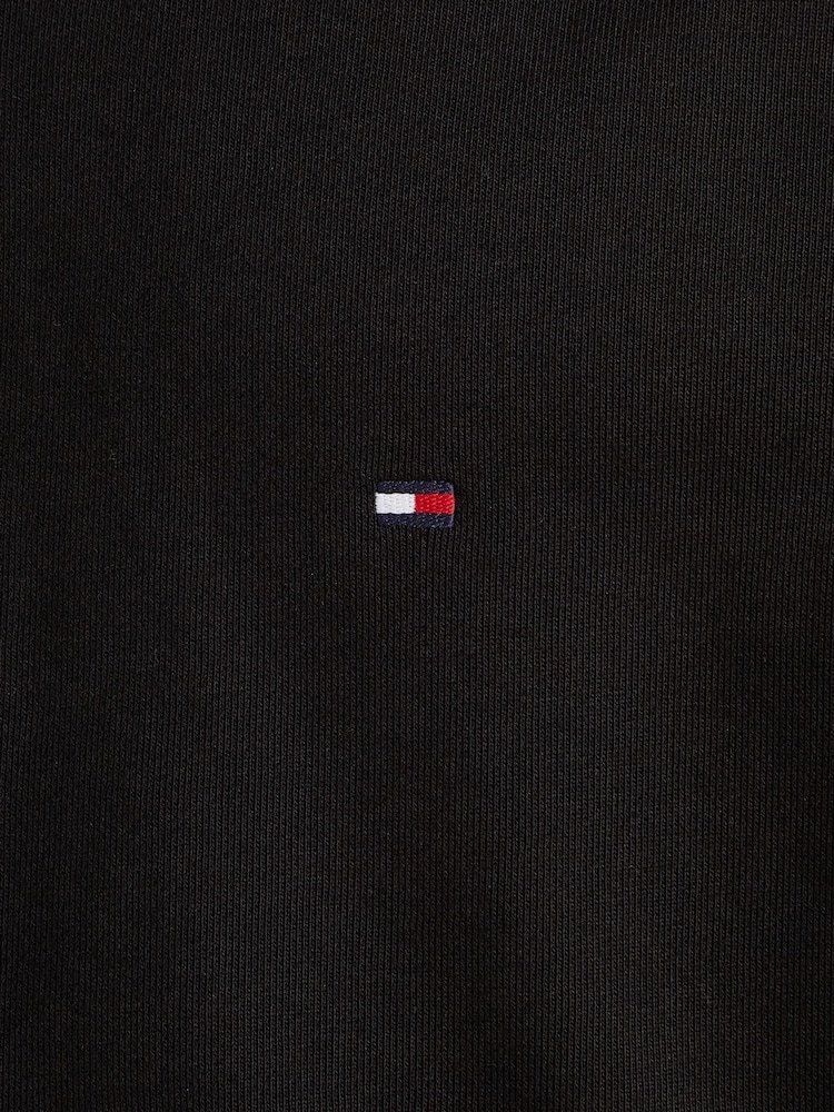 Tommy Hilfiger Black 100% Cotton Essential Terry Zip Sweatshirt - Image 6 of 6