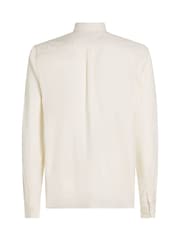 Tommy Hilfiger Cream Regular Fit Flex Brushed Solid Shirt - Image 2 of 3