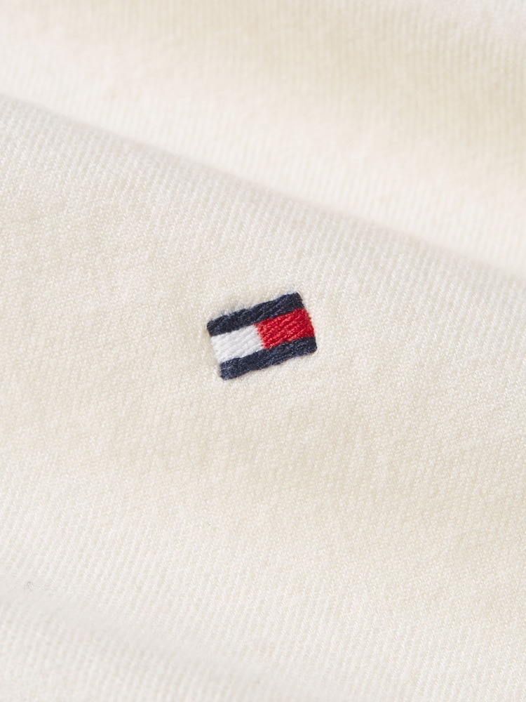 Tommy Hilfiger Cream Regular Fit Flex Brushed Solid Shirt - Image 3 of 3