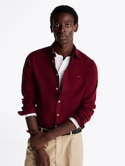 Tommy Hilfiger Red Regular Fit Flex Brushed Solid Shirt - Image 1 of 7