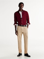 Tommy Hilfiger Red Regular Fit Flex Brushed Solid Shirt - Image 2 of 7