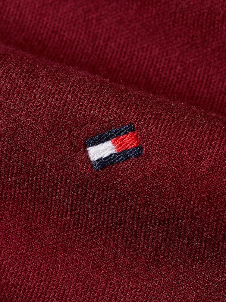 Tommy Hilfiger Red Regular Fit Flex Brushed Solid Shirt - Image 7 of 7