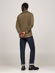 Tommy Hilfiger Green Regular Fit Solid Corduroy 100% Cotton Shirt - Image 2 of 4