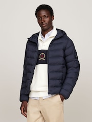 Tommy Hilfiger Blue Mid Weight Hooded Jacket - Image 1 of 5