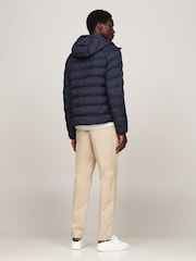 Tommy Hilfiger Blue Mid Weight Hooded Jacket - Image 3 of 5