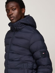 Tommy Hilfiger Blue Mid Weight Hooded Jacket - Image 4 of 5