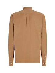 Tommy Hilfiger Natural Regular Fit Solid Corduroy 100% Cotton Shirt - Image 2 of 3