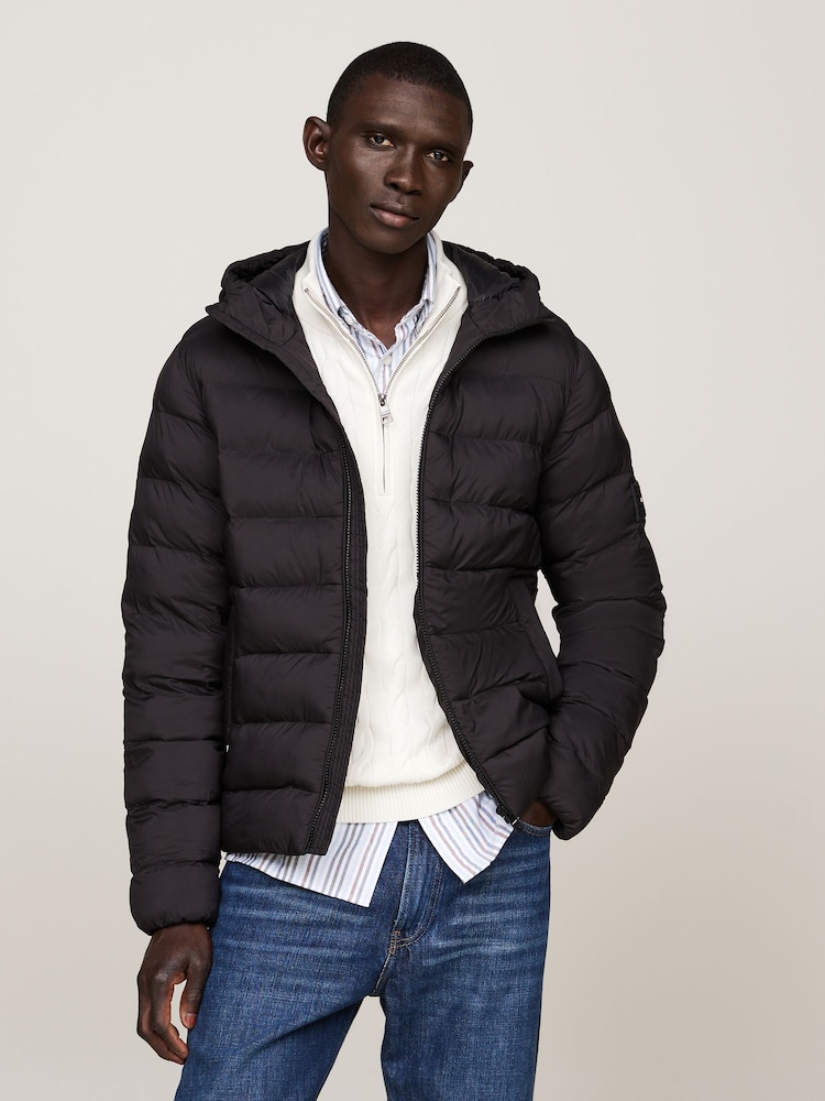 Tommy Hilfiger Mid Weight Hooded Black Jacket - Image 1 of 5
