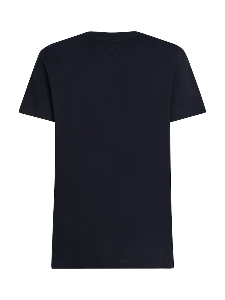 Синий - Футболка Tommy Hilfiger Regular Fit Essential Solid 100% хлопка - Image 6 of 6 Синий - Футболка Tommy Hilfiger Regular Fit Essential Solid 100% хлопка - Image 6 of 6