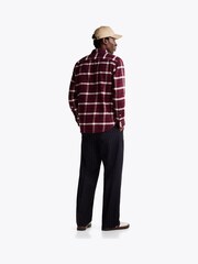 Tommy Hilfiger Red 100% Cotton Brushed Shadow Check Shirt - Image 2 of 7