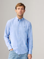 Light Blue Regular Fit Long Sleeve Oxford Shirt - Image 1 of 7