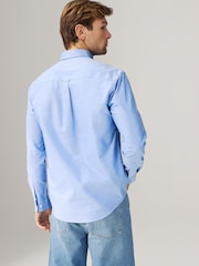 Light Blue Regular Fit Long Sleeve Oxford Shirt - Image 3 of 7