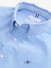 Light Blue Regular Fit Long Sleeve Oxford Shirt - Image 6 of 7