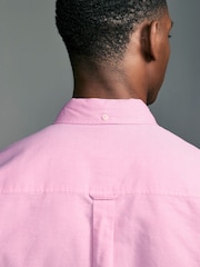 Pink Regular Fit Long Sleeve Oxford Shirt - Image 3 of 8