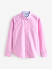 Pink Regular Fit Long Sleeve Oxford Shirt - Image 6 of 8