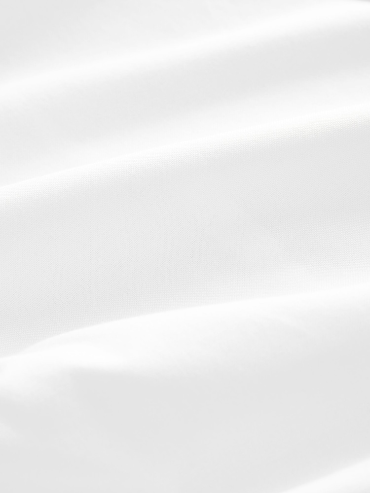 White Slim Fit Long Sleeve Oxford Shirt - Image 8 of 8