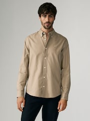 Stone Natural Regular Fit Long Sleeve Oxford Shirt - Image 1 of 9