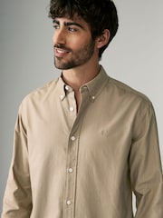 Stone Natural Regular Fit Long Sleeve Oxford Shirt - Image 5 of 9