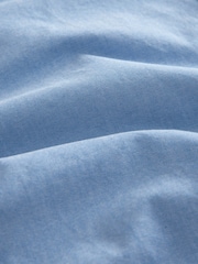 Light Blue Slim Fit Long Sleeve Oxford Shirt - Image 6 of 7