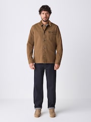 Stone Canvas Chore 100% Cotton Jacket With Corduroy Collar - Image 2 of 9