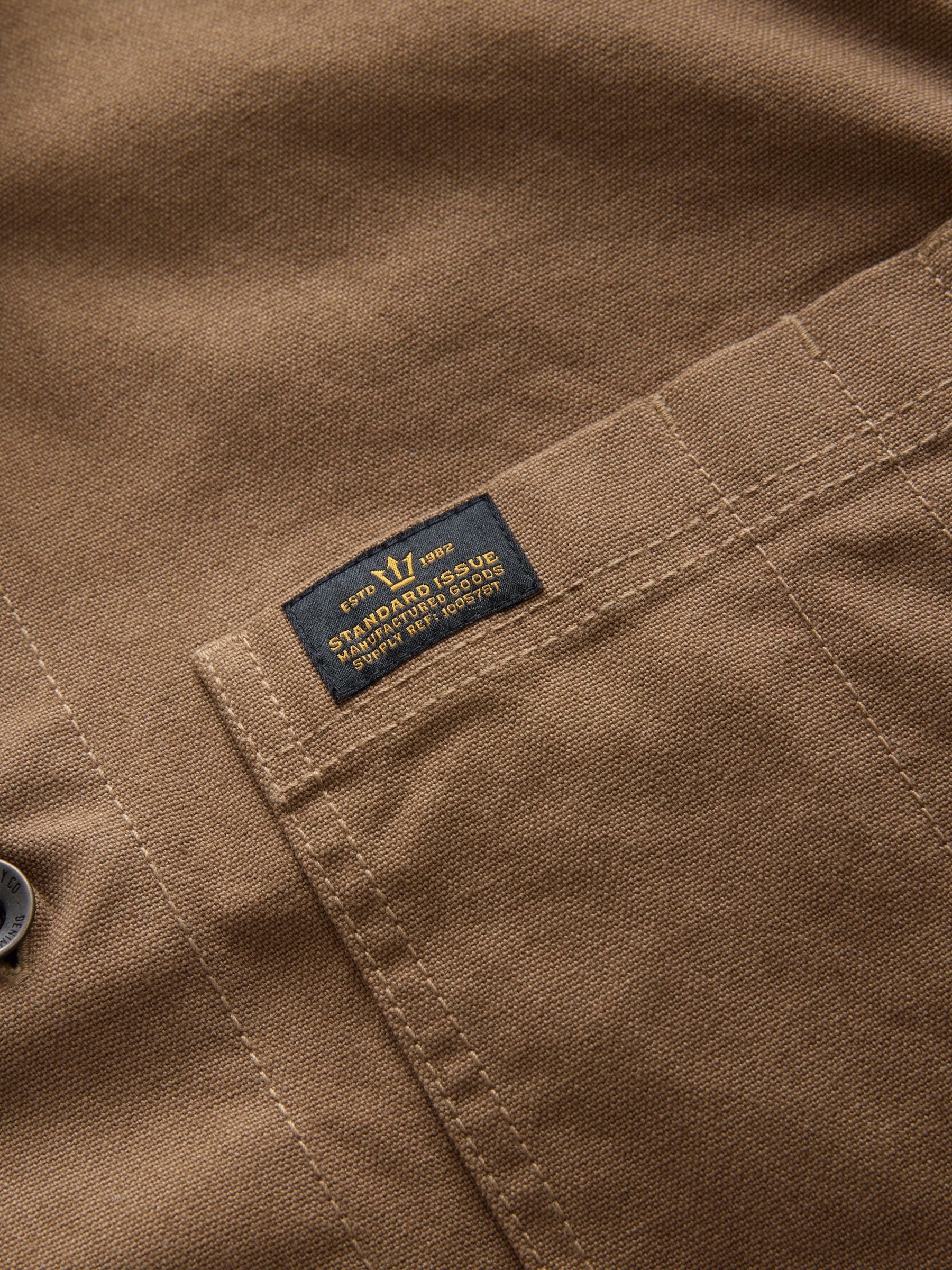 Buy Stone Canvas Chore 100% Cotton Jacket With Corduroy