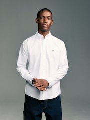 White Regular Fit Long Sleeve Oxford Shirt - Image 1 of 8