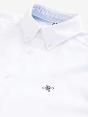 White Regular Fit Long Sleeve Oxford Shirt - Image 7 of 8