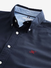 Navy Blue Regular Fit Long Sleeve Oxford Shirt - Image 8 of 8