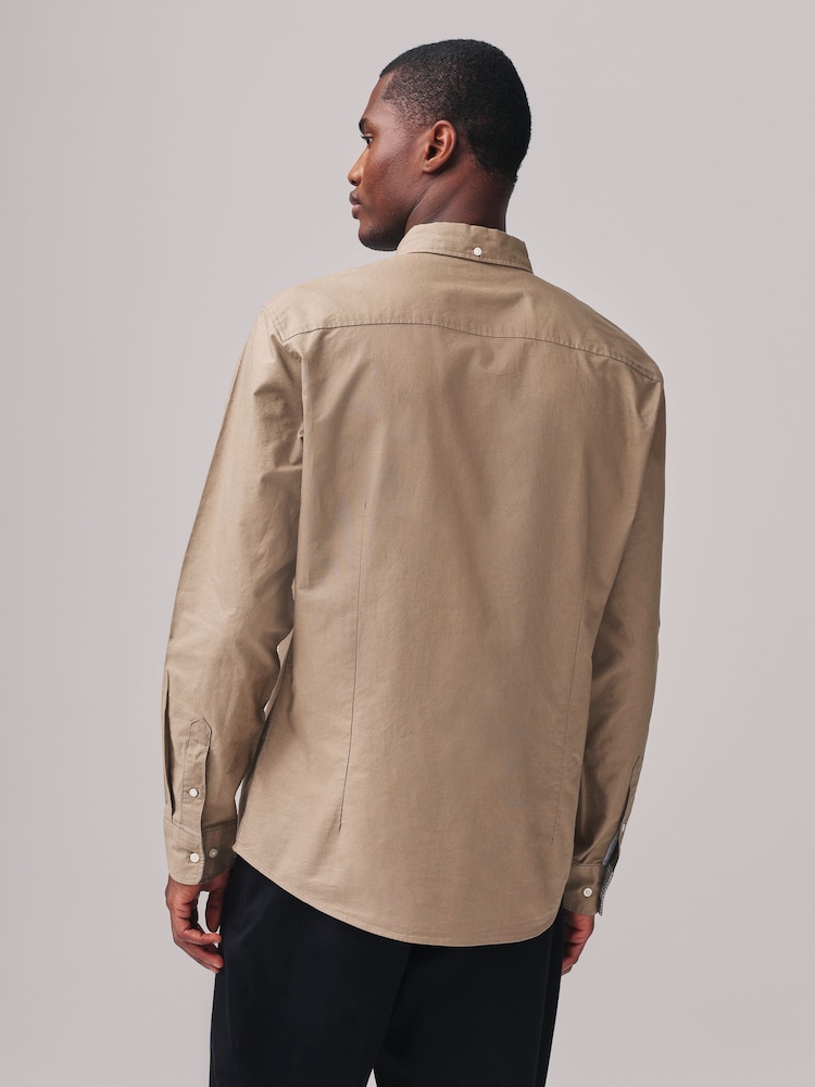 Pastel geel naturel - Slim Fit - Oxford-hemd met lange mouwen - Image 3 of 8