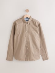 Stone Natural Slim Fit Long Sleeve Oxford Shirt - Image 6 of 8