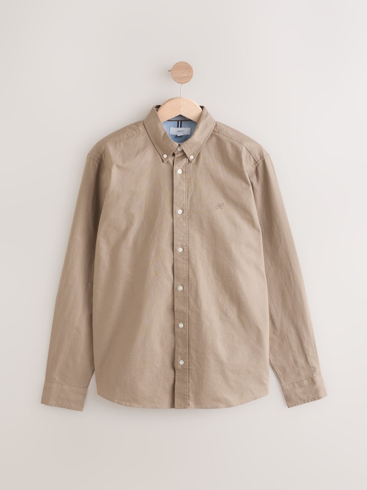 Pastel geel naturel - Slim Fit - Oxford-hemd met lange mouwen - Image 6 of 8