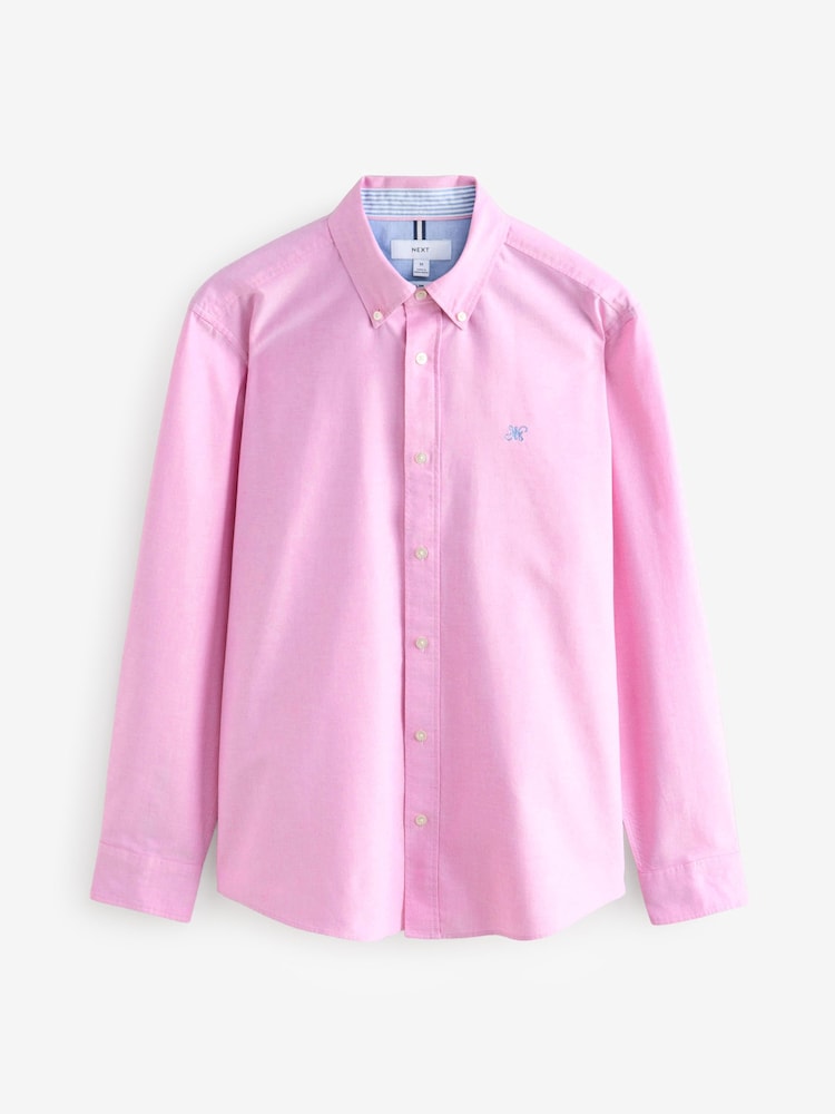 Roze - Slim Fit - Oxford-hemd met lange mouwen - Image 7 of 9