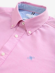 Pink Slim Fit Long Sleeve Oxford Shirt - Image 8 of 9