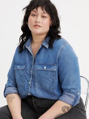 Levi's® In Patches 2 Curve Doreen Utility Denim Shirt - Image 4 of 6