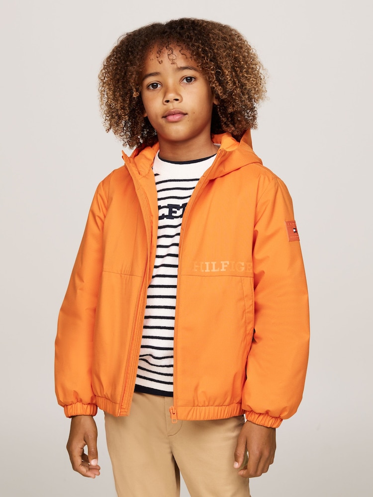 Tommy Hilfiger Orange Light Padded Ribstop Jacket - Image 1 of 5