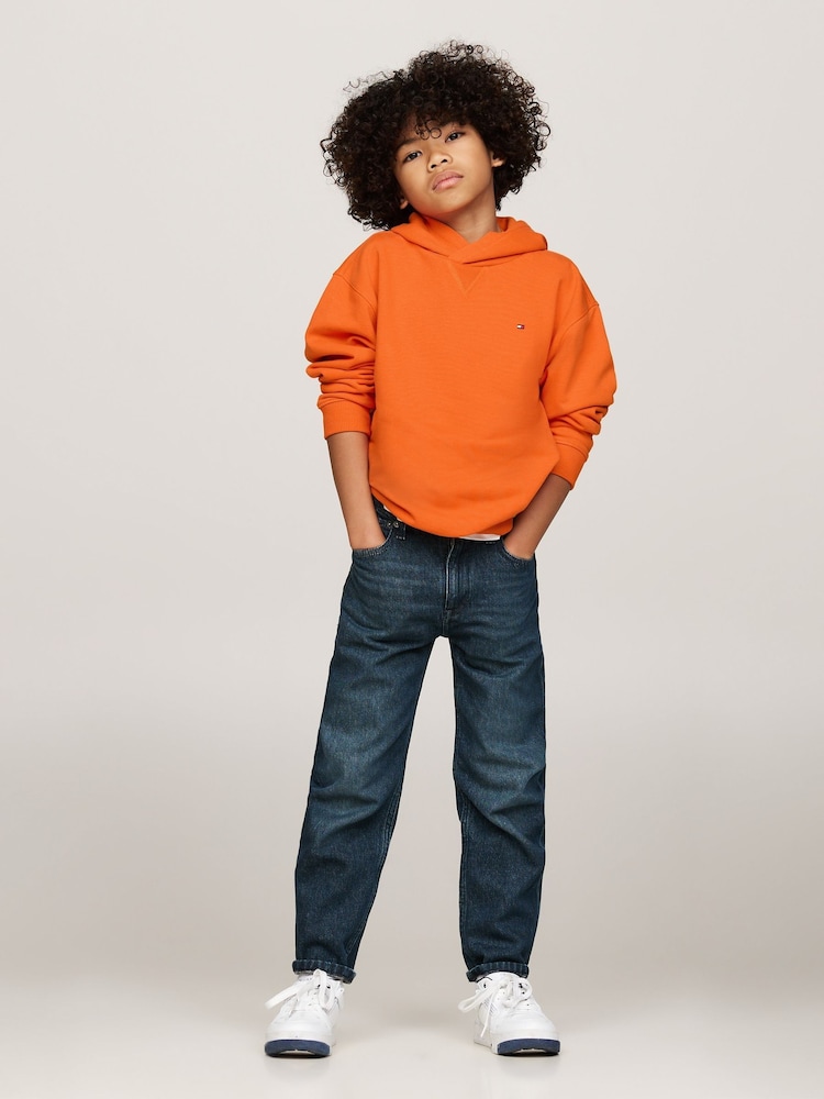 Tommy Hilfiger Orange Tommy Hilfiger Unisex Timeless Hoodie - Image 2 of 5