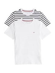Tommy Hilfiger White Original Long Sleeve 100% Cotton T-Shirts 2 Pack - Image 1 of 6