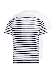Tommy Hilfiger White Original Long Sleeve 100% Cotton T-Shirts 2 Pack - Image 2 of 6