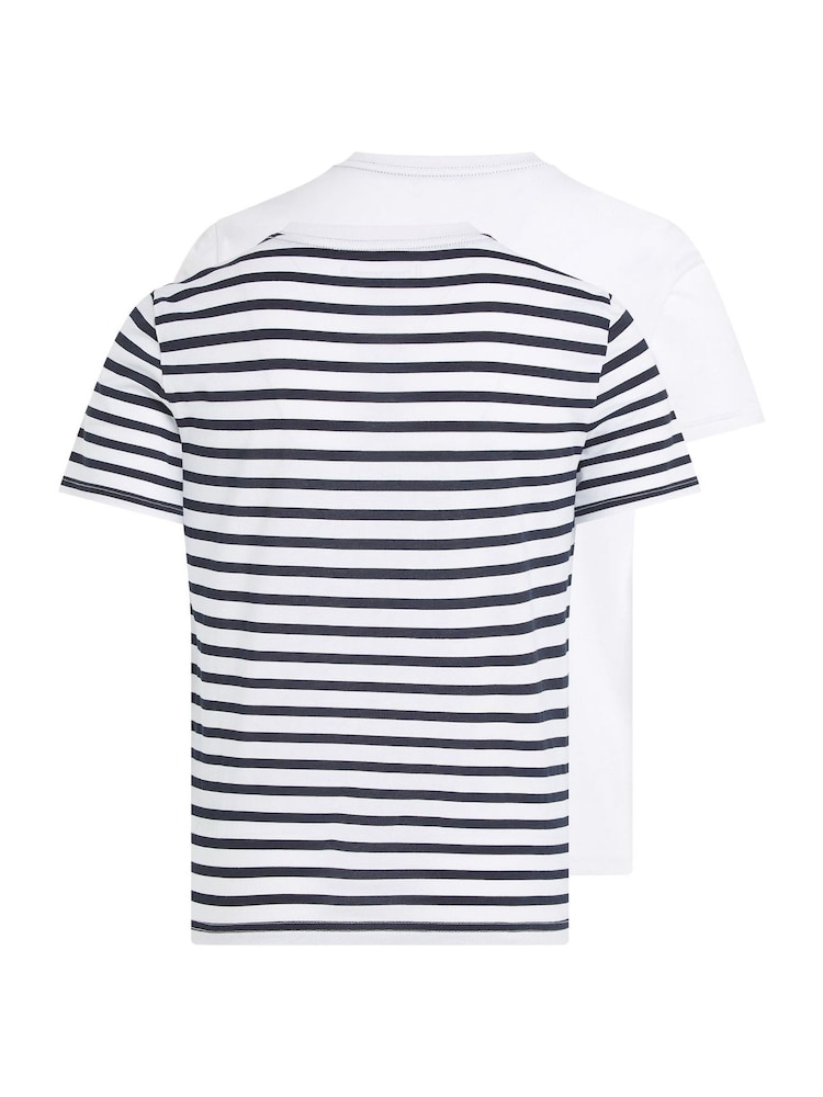 Tommy Hilfiger White Original Long Sleeve 100% Cotton T-Shirts 2 Pack - Image 2 of 6