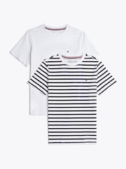 Tommy Hilfiger White Original Long Sleeve 100% Cotton T-Shirts 2 Pack - Image 3 of 6