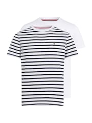 Tommy Hilfiger White Original Long Sleeve 100% Cotton T-Shirts 2 Pack - Image 4 of 6