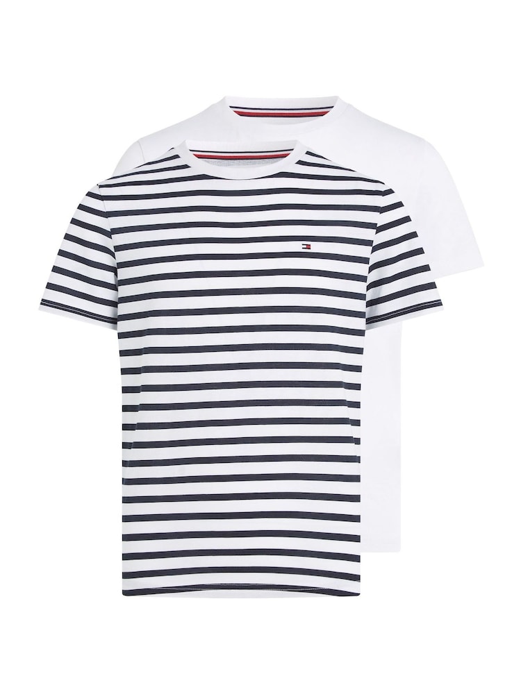 Alb - Tommy Hilfiger Original Mânecă lungă 100% Cotton Tricou 2 Set - Image 4 of 6
