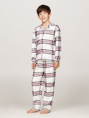 Tommy Hilfiger Print Pyjama White Set - Image 1 of 5
