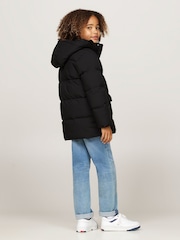 Tommy Hilfiger Black Monotype Ribstop Puffer Jacket - Image 2 of 5