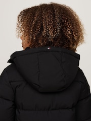 Tommy Hilfiger Black Monotype Ribstop Puffer Jacket - Image 3 of 5