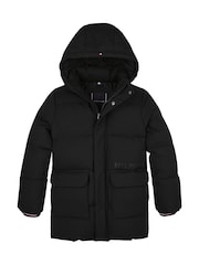 Tommy Hilfiger Black Monotype Ribstop Puffer Jacket - Image 5 of 5